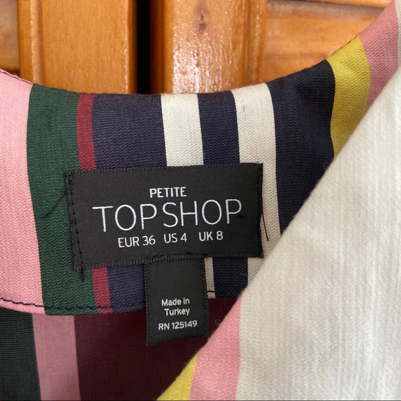 Topshop Striped Button Front Mini Tank Dress - Picture 5 of 7